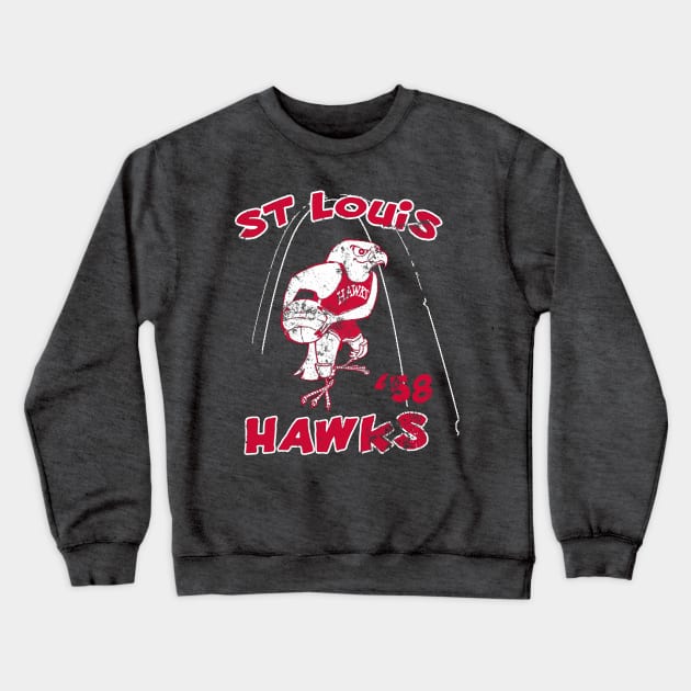 St Louis Hawks Crewneck Sweatshirt by retrorockit